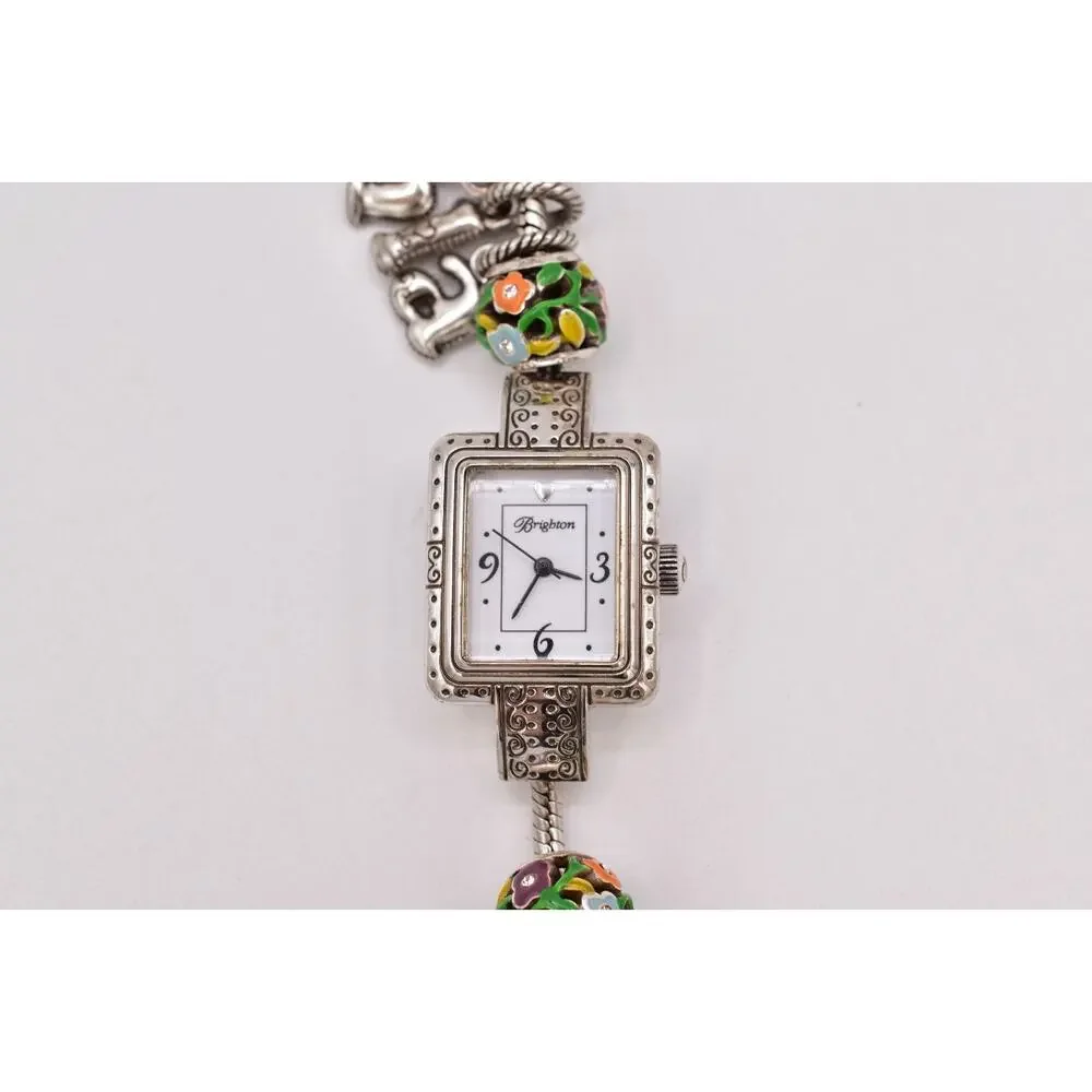 Brighton Short Hills Charm Watch Bracelet California Hawaii Travel Floral Bin2